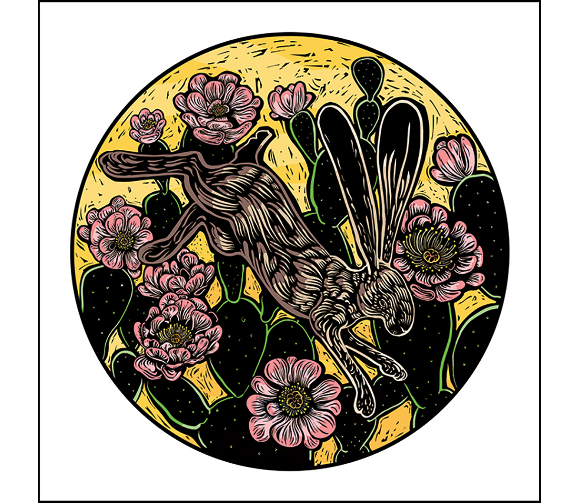 Jumping Rabbit print - Sara Gettys